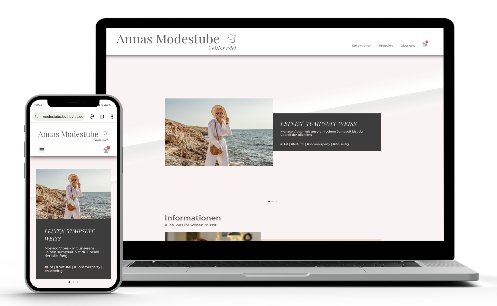 Beispiel für einen WooCommerce Online-Shop mit WordPress – entwickelt von Localbytes